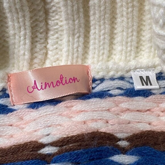 Aimotion Fairisle Collared Cardigan Size Medium - Picture 6 of 7